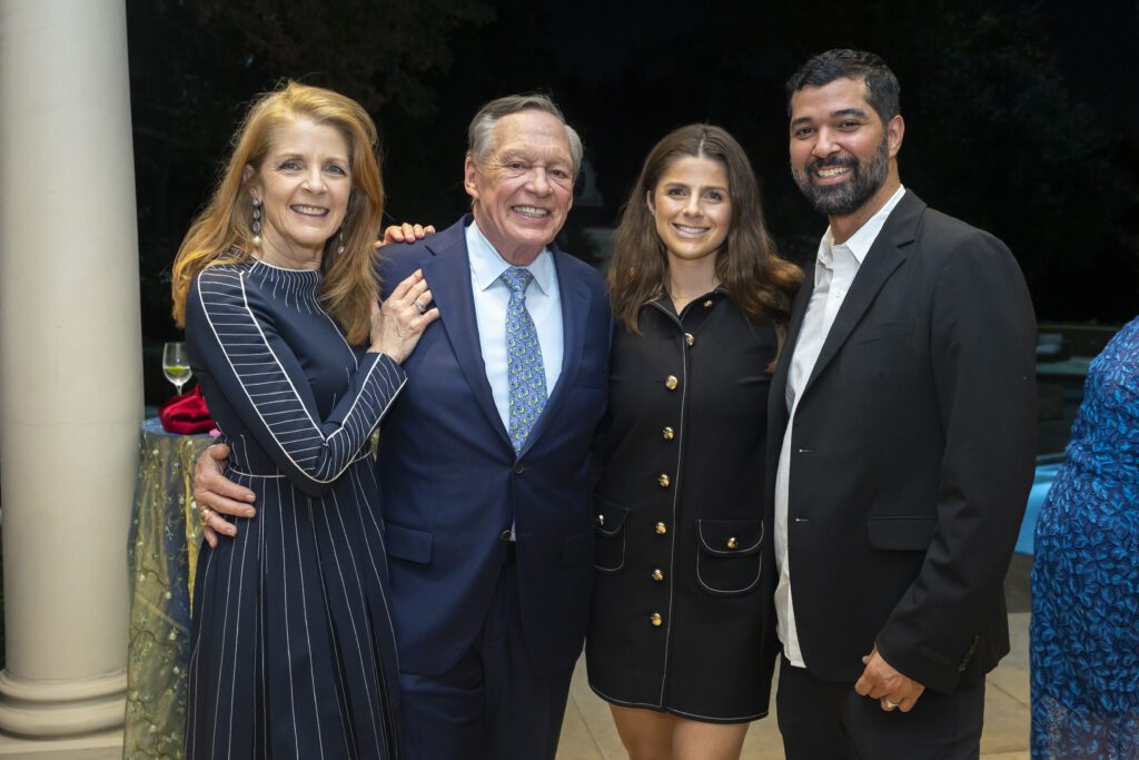 Paige Fertitta, Richard Flowers, Blayne Fertitta, Angel Rios at Ballet Ball Kickoff Celebration in the Fertitta family home (Photo by Annie Mulligan)