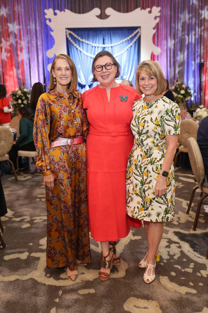 Stephane Tsuru, Shawn Stephens, Kelley Lubanko at the Barbara Bush Houston Literacy Foundation’s Power of Literacy Luncheon. (Photo by Priscilla Dickson)