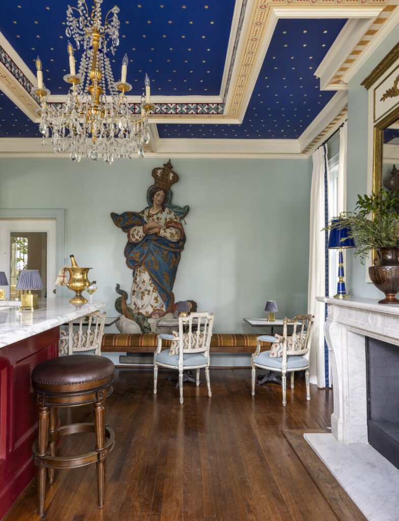 The inspiration for Bar Madonna, the circa 1800 painting on panel of the Virgin Mary.  Photo by Julie Soefer.