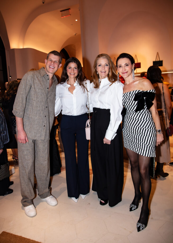 Carolina Herrera creative director Wes Gordon, Blayne Fertitta, Paige Fertitta, Carolina Herrera president Emilie Rubenfeld at the boutique opening in River Oaks District (Photo by Nina Hernandez)