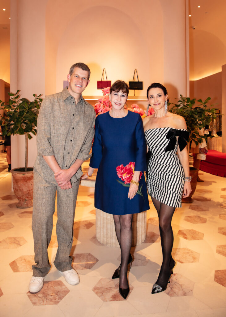 Wes Gordon, Shelby Hodge, Emilie Rubenfeld at the opening celebration of the Carolina Herrera boutique in River Oaks District  (Photo by Nina Hernandez)