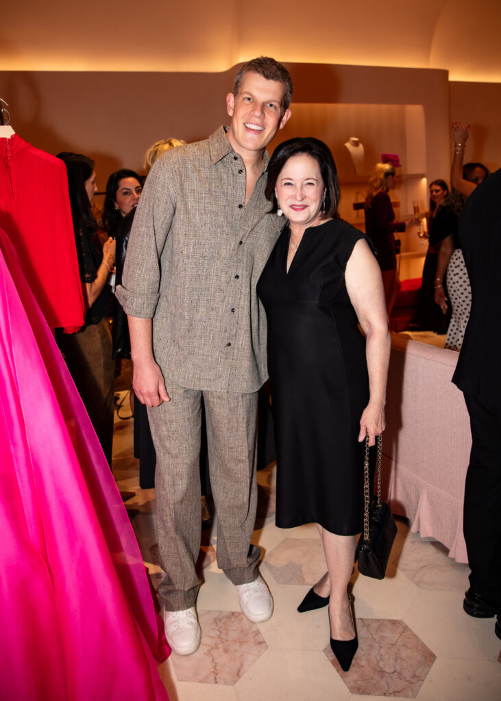 Carolina Herrera creative director Wes Gordon, Memorial Hermann Foundation executive vice president and CEO Anne Neeson (Photo by Nina Hernandez)