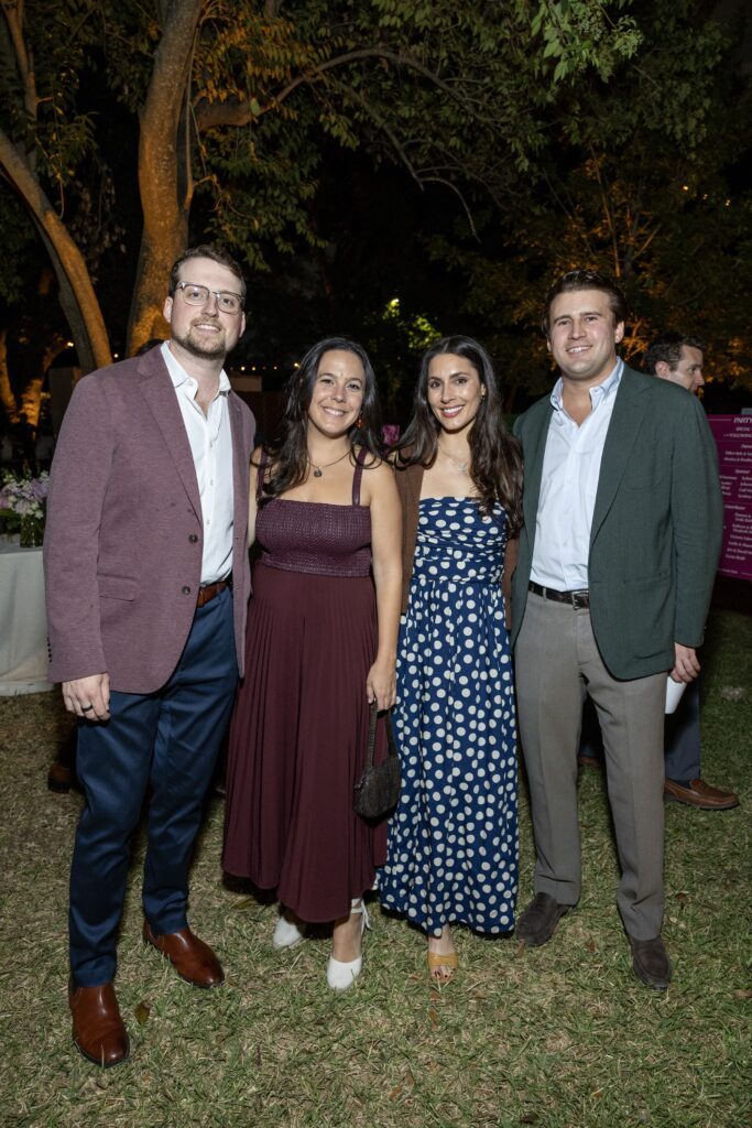 Will Parsley, Frances Lummis, Anne-Marie Soza, Reed Daniel at the Menil Collection's Party in the Park (Photo by Jenny Antill Clifton)