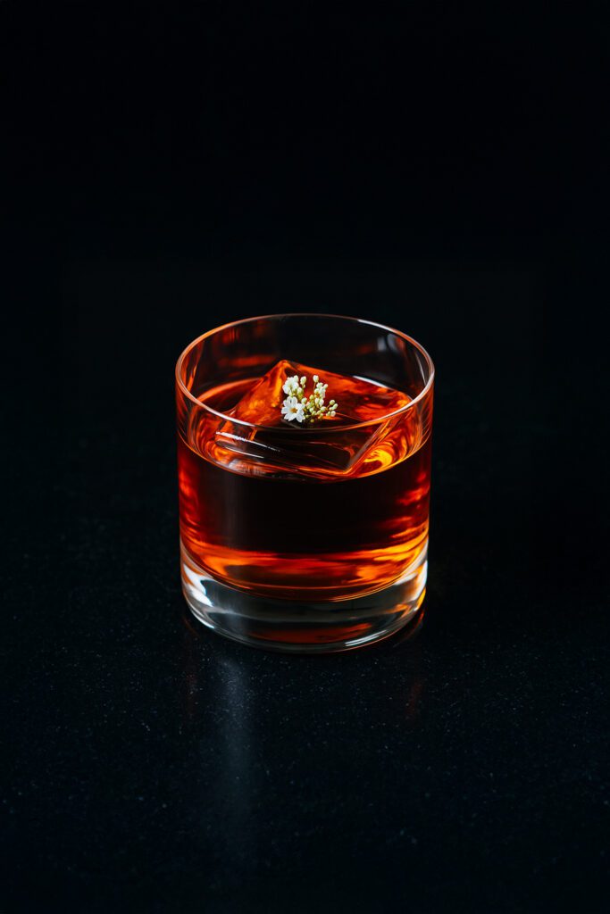 The Cowtown Old Fashioned, featuring Suntory Toki whisky and plum bitters, offers a Japanese twist on the timeless cocktail. (Courtesy)