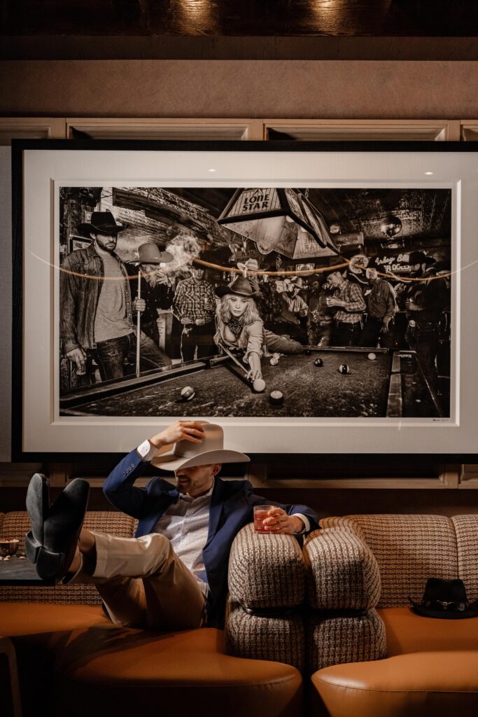 Black-and-white photography by David Yarrow anchors Social Outlaw’s cinematic aesthetic. (Courtesy)