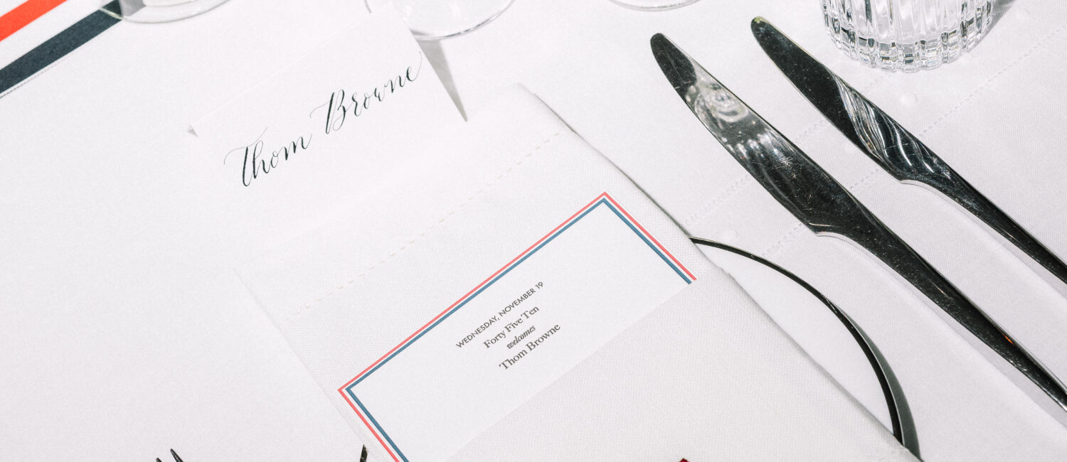 The Thom Browne dinner at Mirador hosted by Forty Five Ten (Photo by Chase Hall)