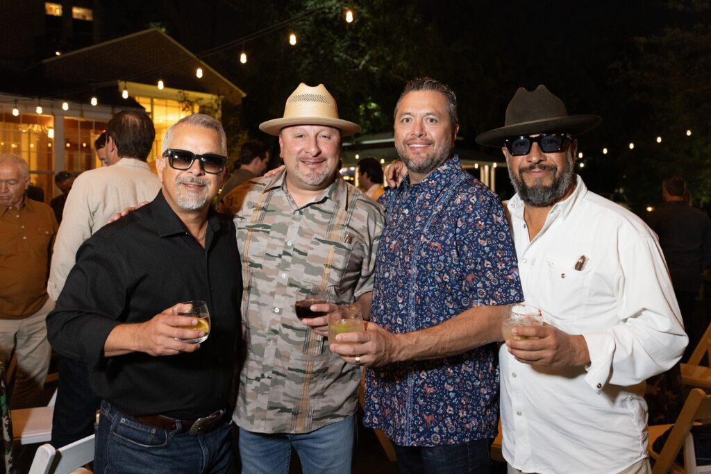 Magdaleno Banda, Miguel Adame, Cesar Cuevas, John Banda at The Houstonian Cigarros y Smoke dinner.