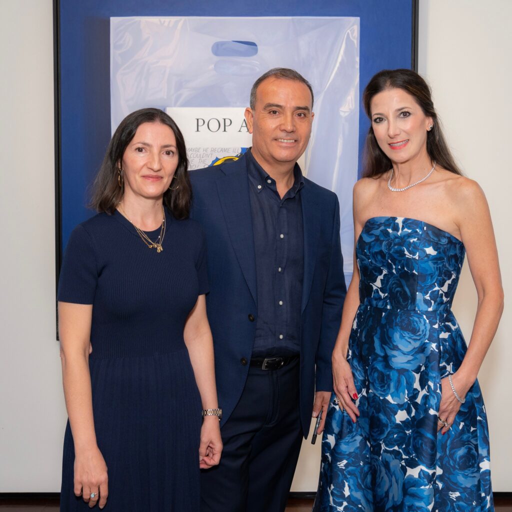 Mr. and Mrs. Carlos Vega Faùndez, Saula Centa Valente at ISHIDA celebration at Art of the World Gallery  (Photo by Paul R. Davis)