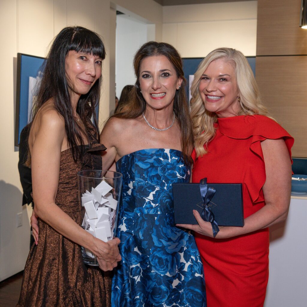 Brett Ishida, Saula Centa Valente, Tammie Johnson at ISHIDA celebration at Art of the World Gallery  (Photo by Paul R. Davis)