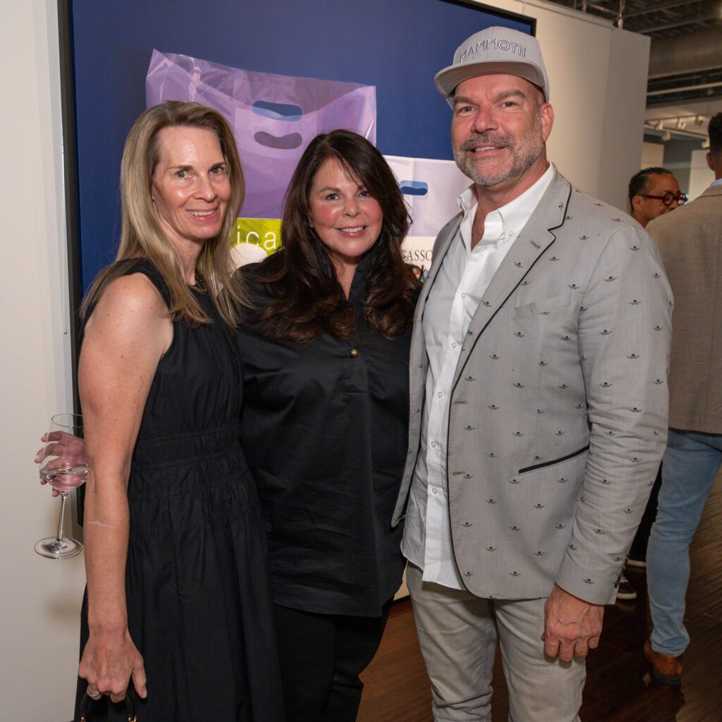 Michelle Martin, Karen Rash, Trey Gillen at ISHIDA celebration at Art of the World Gallery  (Photo by Paul R. Davis)