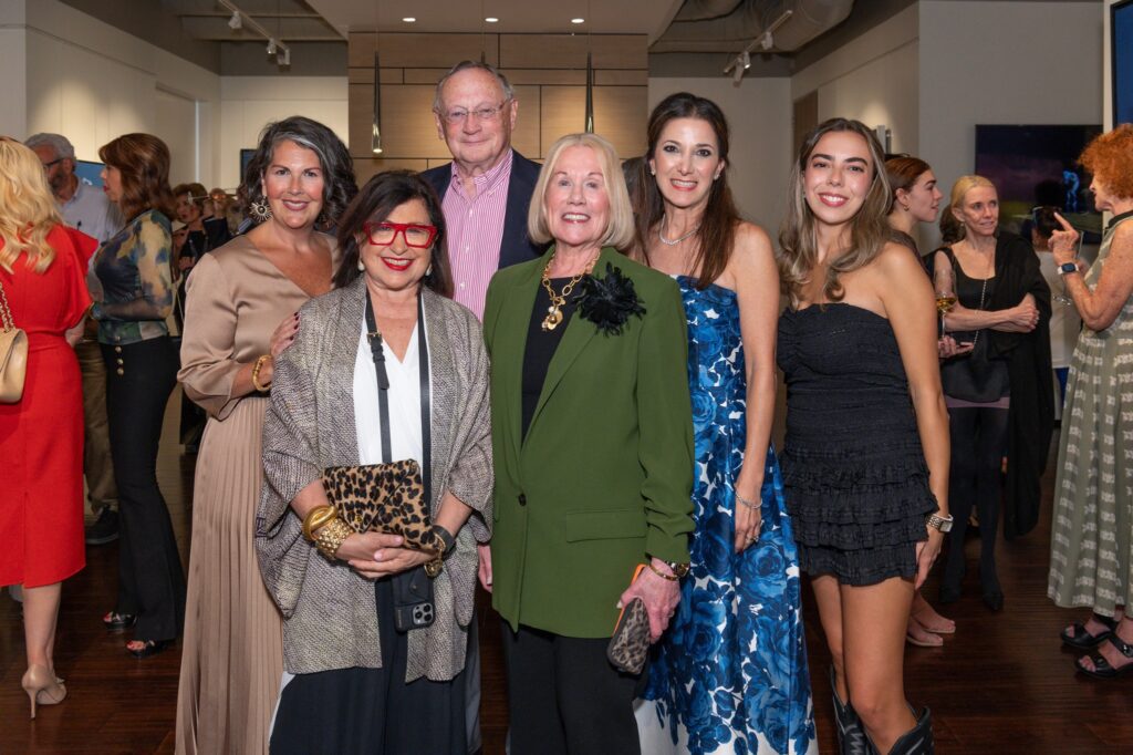 Heidi Turney, Roz Pactor, Lester & Elsie Eckert, Saula Centa Valente, Camilla Valente at ISHIDA celebration at Art of the World Gallery 
 (Photo by Paul R. Davis)