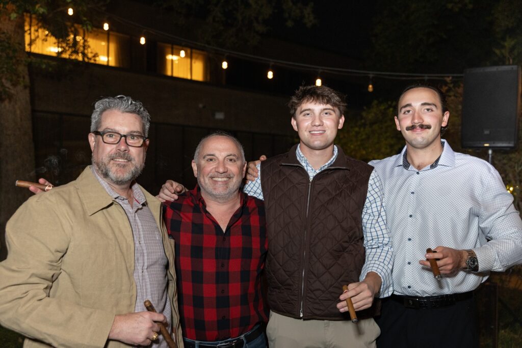 Stephen Touchstone, Darrel Daik, Skylar Daik, Silas Daik at The Houstonian Cigarros y Smoke dinner