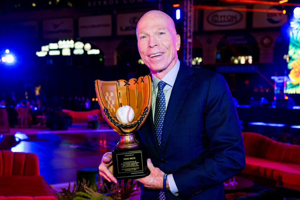 Astros partner and board member Mike Metz, honoree at the 'Diamond Dreams' gala (Photo courtesy of Houston Astros)