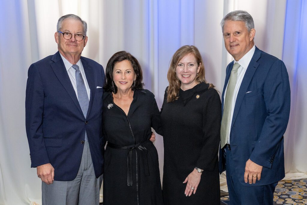 Gerald & Sherry Merfish, U.S. Congresswoman Lizzie Fletcher & Scott Fletcher at Holocaust Museum Houston 'Guardian of the Human Spirit Luncheon' (Photo by Jacob Power)