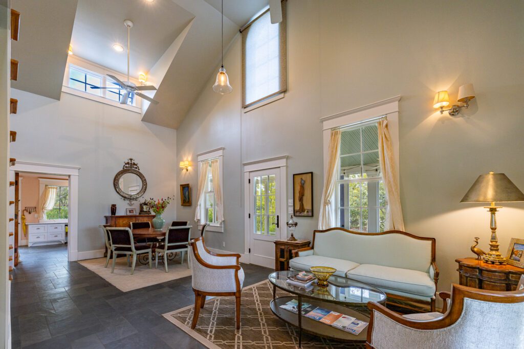 The open plan of the farmhouse at 3100 Trails' End in Brenham.  (Photo by Courtesy of Nan & Company Properties)
