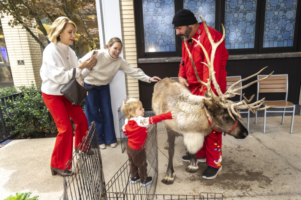 A special appearance from one of Santa's reindeer. (Photo by Kim Gleason)