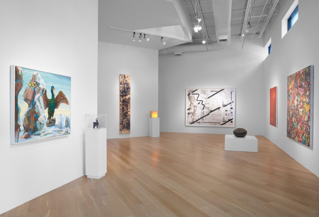 A gallery installation view of “50th Anniversary Exhibition, Part I” at Moody Gallery. (Photo courtesy Moody Gallery)