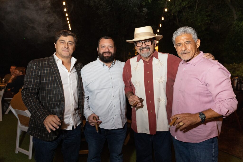 Danny Rivera, Matias Adrogue, Richard Garcia, Robert Doguim at The Houstonian Cigarros y Smoke dinner