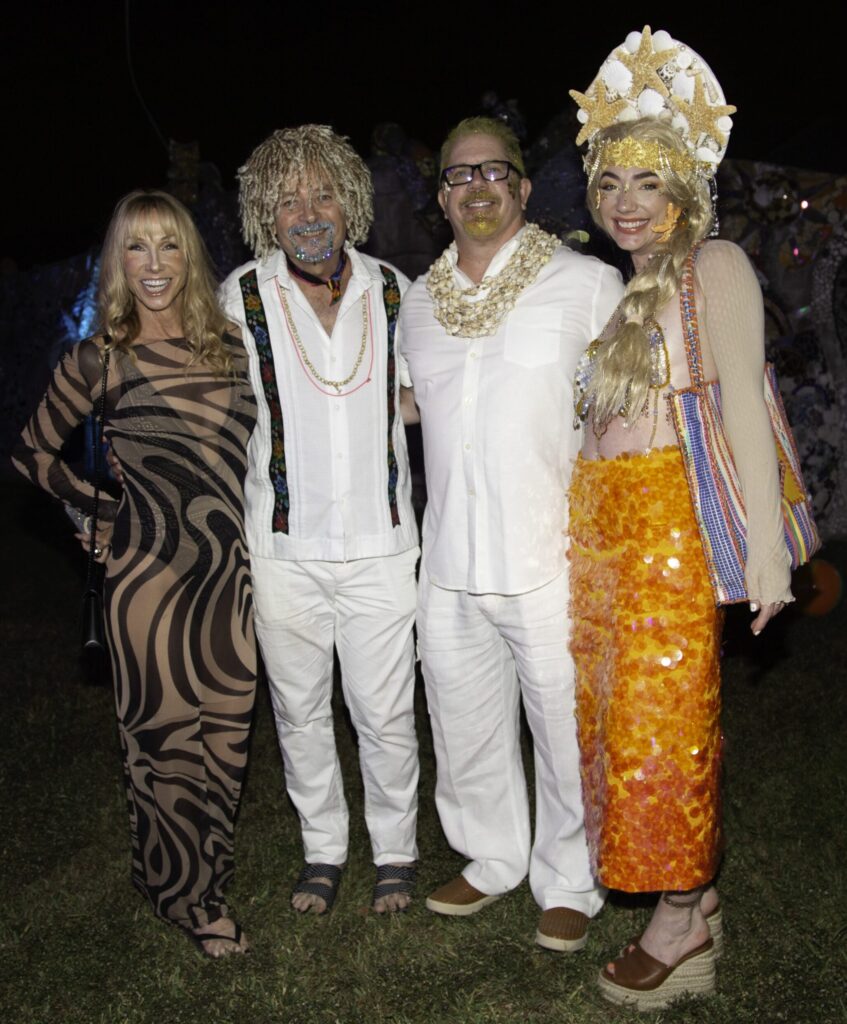 Melissa Dobrowski, Arturo Escalante, Will & Julia Robinson at Orange Show Barefoot Beach Ball (Photo by Mike Herrera)