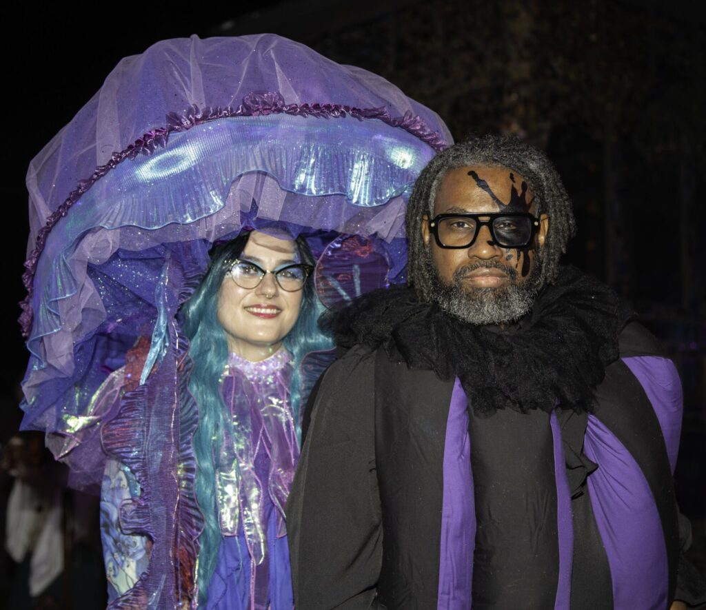 Hayley Boardman & Tramane Browne at Orange Show Barefoot Beach Ball (Photo by Mike Herrera)
