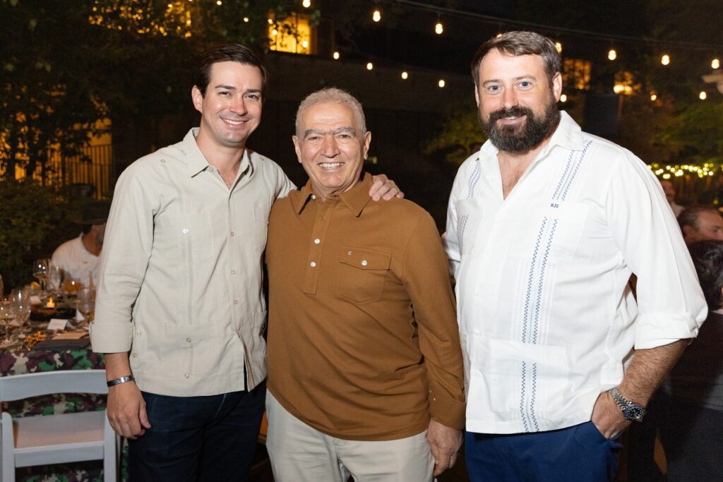 Eugen Terry, Amad Al-Banna, Russell Scott at The Houstonian Cigarros y Smoke dinner