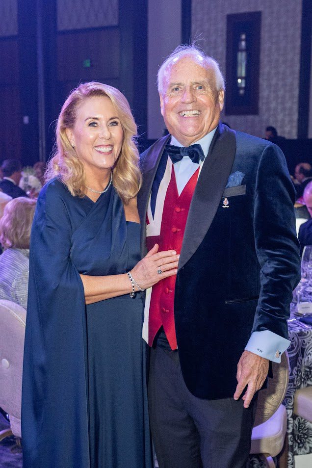 Ann Hughes, Kevin Howard MBE at the British American Foundation of Texas Gala (Photo by Jacob Power)