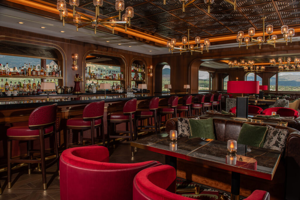 In the speakeasy, called The Polo Club at The Penrose Room, a knowledgable server held court at the martini cart and whipped up (with elegant showmanship) The Perfect Dirty Martini. (Photo by The Broadmoor)