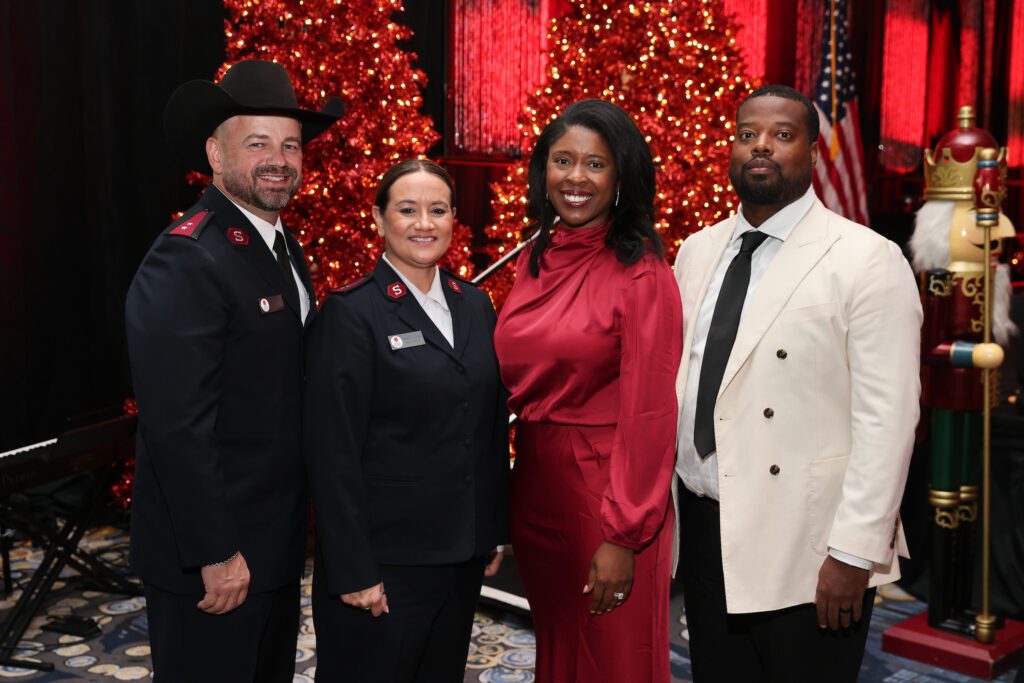 Captain Jeremy Walker, Captain Michelle Walker, Deneisia & Jarvis Williford at the Salvation Army gala (Photo by Priscilla Dickson)