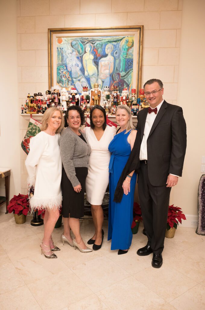 Chree Boydstun, Ilda Andaluz, Dr. Tamisha Jones, Rebekah Le, Robert Palussek at the Legacy Holiday Schmooze. (Poto by Daniel Ortiz)