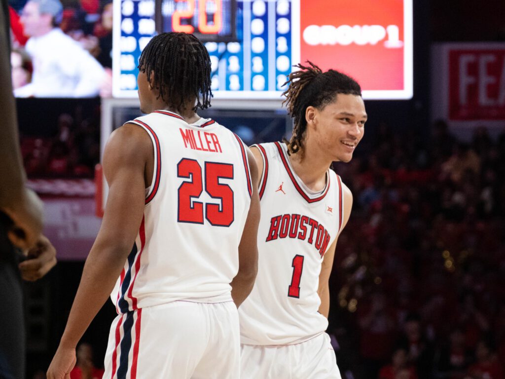 University of Houston reserve guards Mercy MIller and Isiah Harwell had plenty of success. (Photo by F. Carter Smith)