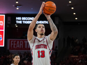 University of Houston Cougars men’s basketball team defeated the Jackson State Tigers 80-38 on Wednesday night at the Fertitta Center, DECEMBER 10, 2025