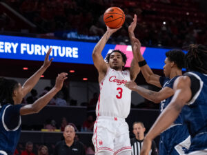 University of Houston Cougars men’s basketball team defeated New Orleans Privateers 99-57 at the Fertitta Center, December 13, 2025