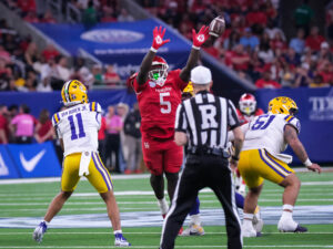 The University of Houston Cougars football team defeated the LSU Tigers 38-35 to win the Kinder’s Texas Bowl at NRG Stadium, December 27, 2025.