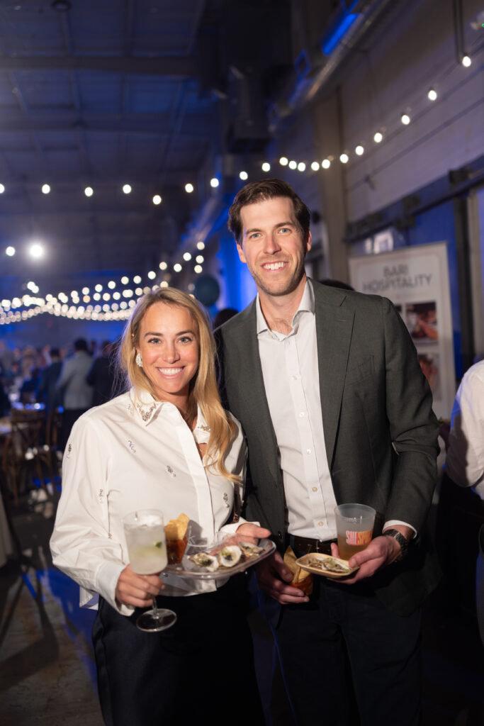 Courtney & Clayton Freels at the American Cancer Society 'Shuck Cancer Houston' fundraiser (Photo by Daniel Ortiz)
