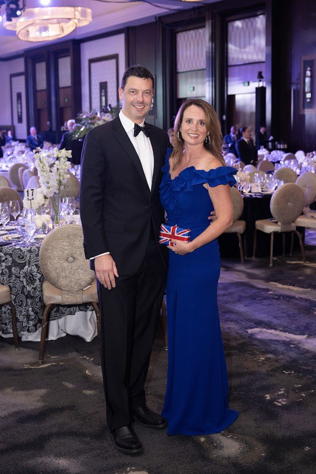 Daniel Sheahan, Joanne Howard at the British American Foundation of Texas Gala (Photo by Wilson Parish)