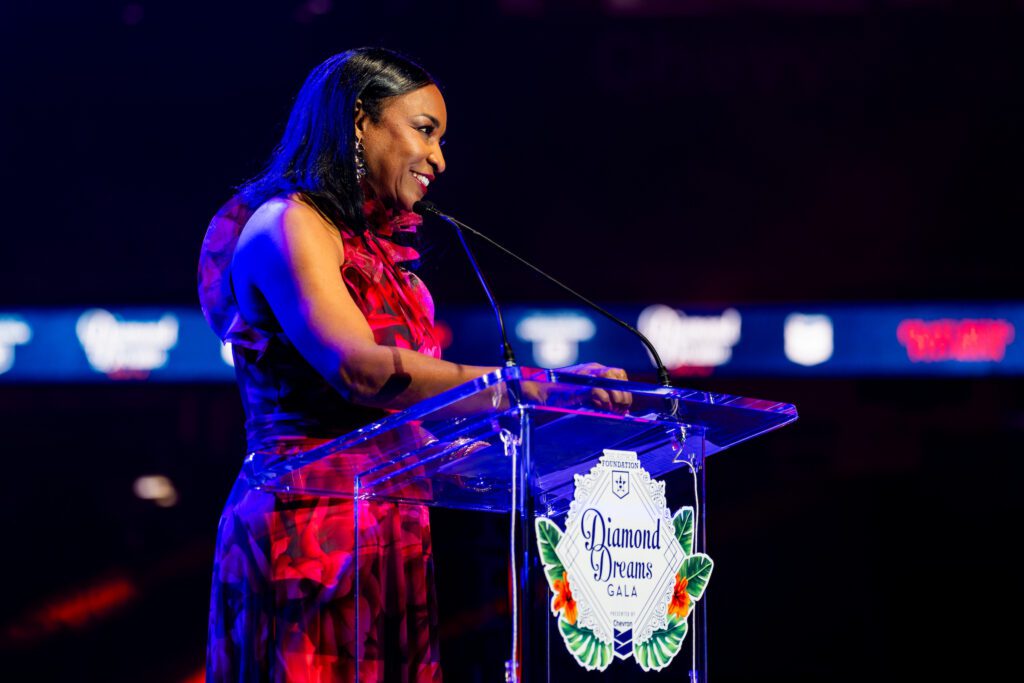 Emelda Douglas, VP of Community Affairs for the Astros and executive director of the Astros Foundation, at the 'Diamond Dreams' gala (Photo courtesy of the Houston Astros)
