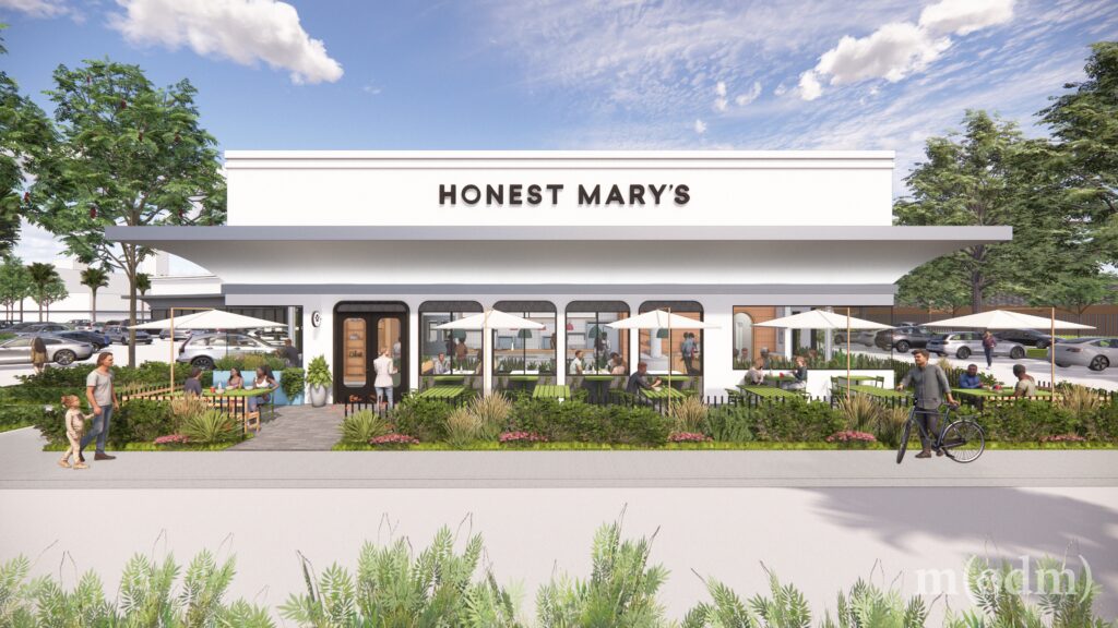 Installed in the former La Madeline space in the River Oaks Shopping Center, Honest Mary's is the brainchild of Houston-born-and-bred creator and owner Nelson Monteith. Restaurant design by Mark Odom Studio. (Photo by Becca Wright)