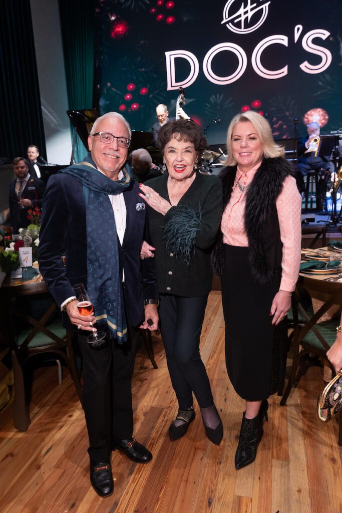 Benny Agost Jr., Warner Roberts, Nichole Agosto at the dinner honoring 2026 Treasures (Photo by Daniel Ortiz)