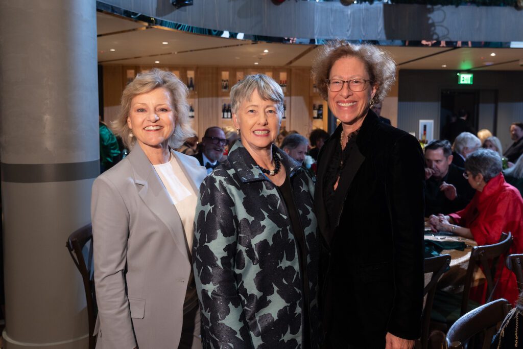 Susan Christian, former Houston Mayor Annise Parker, Laura Spanjian at the dinner honoring 2026 Treasures (Photo by Daniel Ortiz)