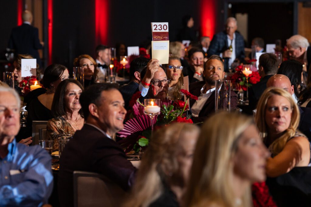 Auction bids were flying high at The Hope Party (Photo by Simon Luna Studios)
