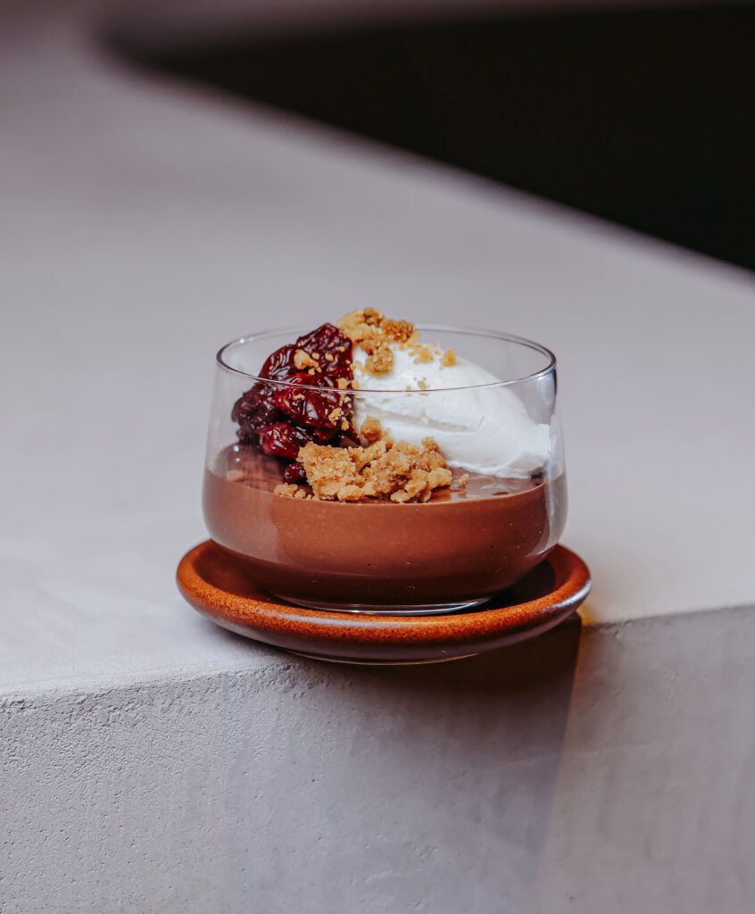 You can’t leave Puerto Cocina without ordering the pot de creme dessert. It was our best bite of the night. (Photo by Puerto Cocina & Bar/Jhair Guzmán)