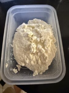 Storing ricotta