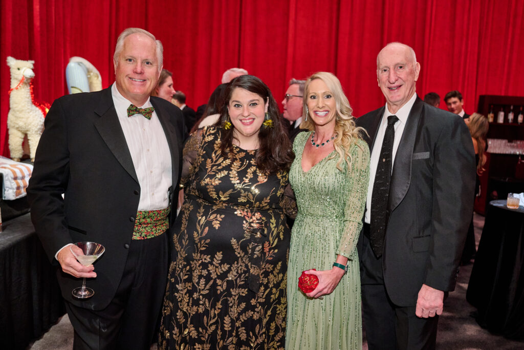Jeff Gorski, Lia Vallone, Laurie & Tracy Krohn at the Spindletop Community Impact Partners 51st annual Holiday Ball. (Photo by Fulton Davenport/PWL Studio)
