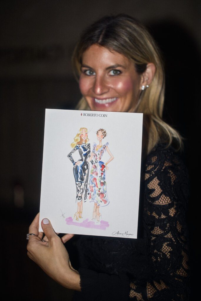 Jess Prescott with her fashion sketch by Alisa Maxime Studios. (Photo by Luis Martinez Photography)