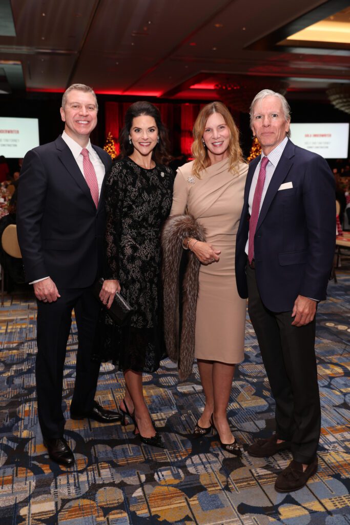 Jonanthan & Ann Ayre, Emily Clay, Bill Schneidau at the Salvation Army Gala (Photo by Priscilla Dickson)