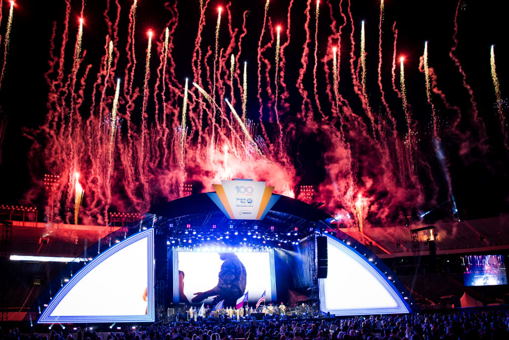 National Anthem Fireworks at United Way Centennial Celebration. (Photo by Kelly Alexander)