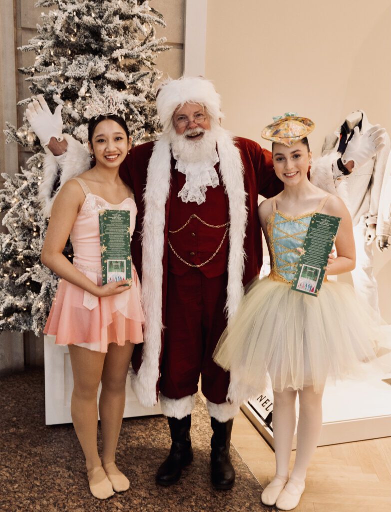 Nutcracker cast from Chamberlain Ballet and Santa (Photo by George Fiala)