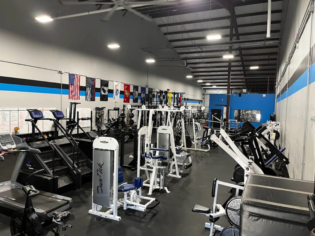 Training equipment fills the Relentless Training Facility, a veteran-owned gym in The Woodlands that offers strength training, conditioning classes and 24-hour access. (Photo courtesy Relentless Training Facility)