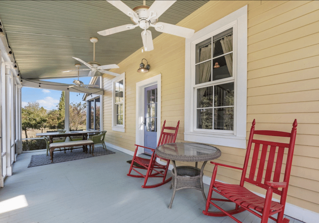 Nothing like a country front porch such as this at 3100 Trail's End in Brenham (Photo by Courtesy of Nan & Company Properties)