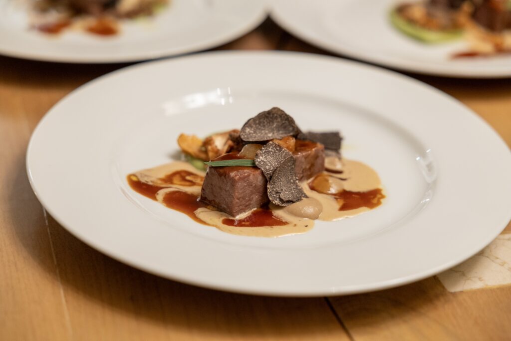 The Roco brothers' veal shoulder with mushrooms served at the Hope & Opportunity dinner in support of the neurodiverse community.
 (Photo by Texas Children's Hospital)